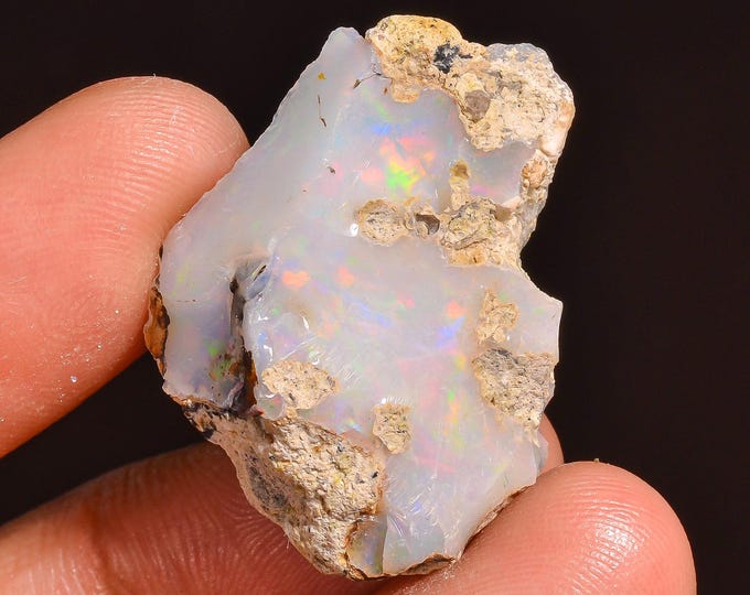 Superb Top Grade Quality 100% Natural Welo Fire Ethiopian Opal Fancy Rough Loose Gemstone For Making Jewelry 28X21X8 MM 16.00 Cts. KR57-35