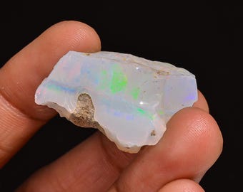 Ethiopian Opal Rough Gemstone: Natural Welo Fire Opal, 35.50 Cts