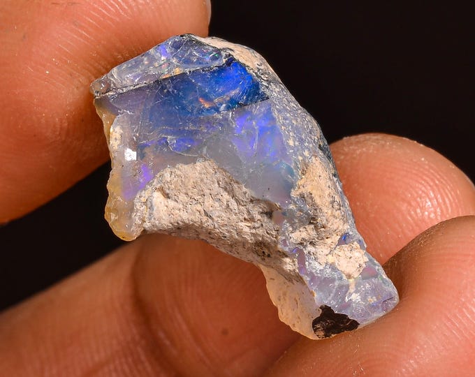 Elegant Top Grade Quality 100% Natural Welo Fire Ethiopian Opal Fancy Rough Loose Gemstone For Making Jewelry 21X13X9 MM 07.50 Cts. KR61-34