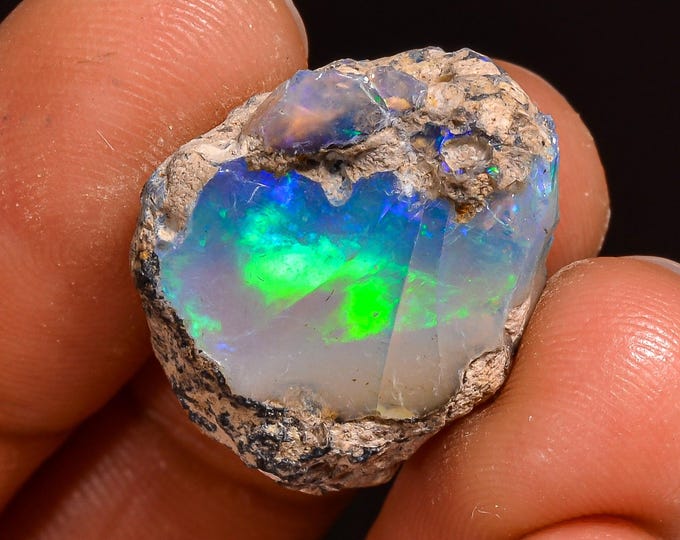 Outstanding Top Grade Quality 100% Natural Welo Fire Ethiopian Opal Rough Loose Gemstone For Making Jewelry 18X16X11 MM 14.50 Cts. KR61-17
