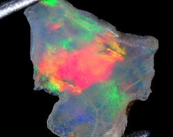 Marvellous Top Grade Quality 100% Natural Welo Fire Ethiopian Opal Fancy Rough Loose Gemstone For Making Jewelry 14X21X04 MM 04.80 Cts.