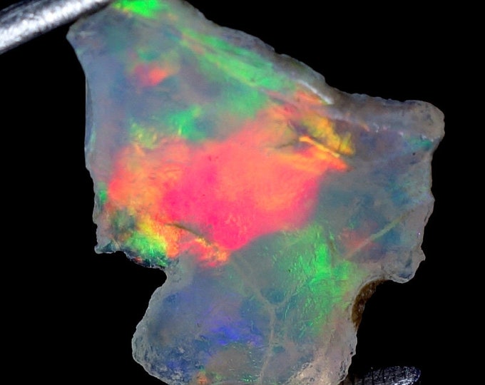 Marvellous Top Grade Quality 100% Natural Welo Fire Ethiopian Opal Fancy Rough Loose Gemstone For Making Jewelry 14X21X04 MM 04.80 Cts.