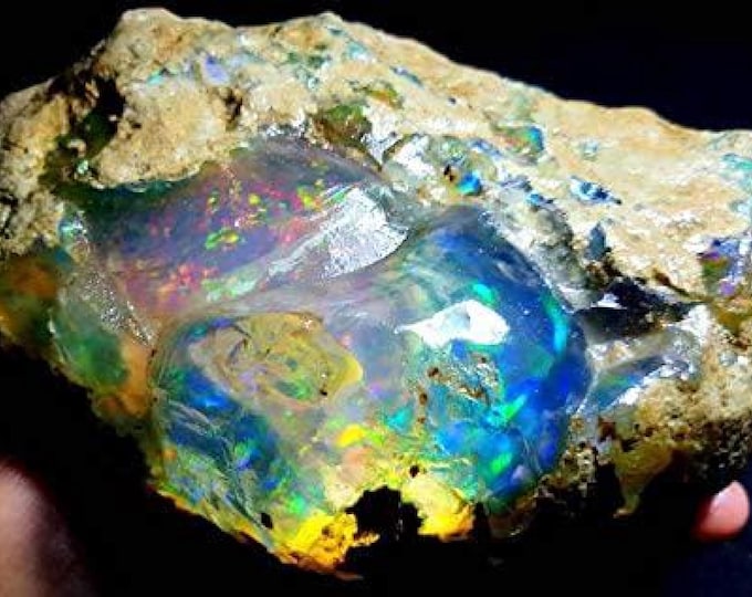 Featured listing image: Ethiopian Welo Opal : Natural Fire Opal Crystal Display Specimens -7350 ct - 1470g - 170x130x70mm, Investmentopals