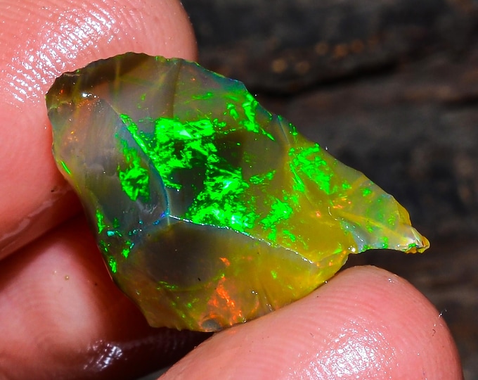 Opal Rough Gemstone, Natural Crystal Opal Rough,Welo Fire Crystal Opal, Flashy Fire Specimens Ethiopian Opal Raw, Oil Opal Rough, 07.50 Cts.