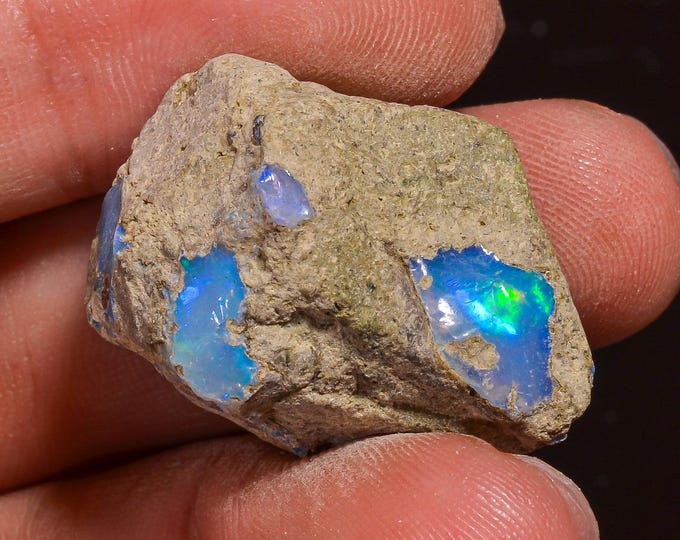 Splendid Top Grade Quality 100% Natural Welo Fire Ethiopian Opal Fancy Rough Loose Gemstone For Making Jewelry 28X21X17 MM 38.00 Cts KR58-26