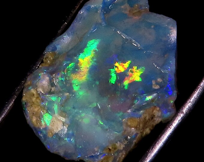 Supreme Top Grade Quality 100% Natural Welo Fire Ethiopian Opal Fancy Rough Loose Gemstone For Making Jewelry 16x21x07 MM 13.00 Cts.