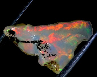 Terrific Top Grade Quality 100% Natural Welo Fire Ethiopian Opal Fancy Rough Loose Gemstone For Making Jewelry 12X20X09 MM 05.60 Cts.