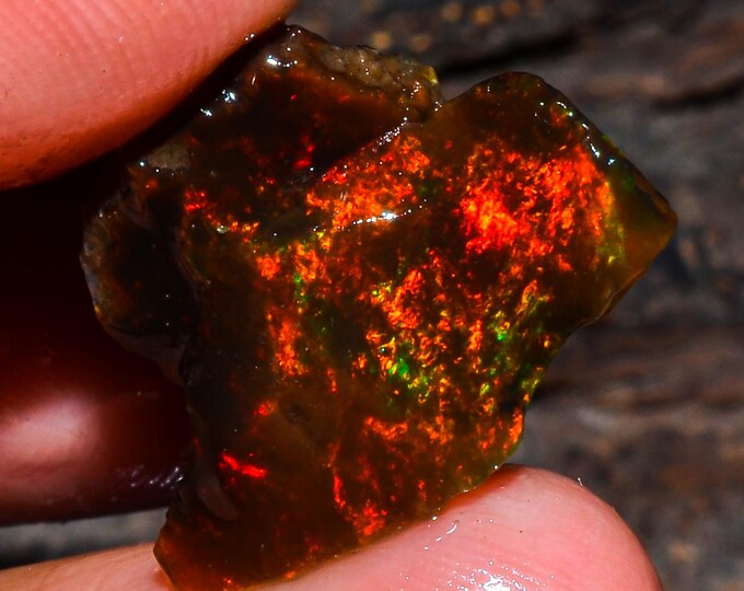 Opal Rough Gemstone, Natural Crystal Opal Rough,Welo Fire Crystal Opal, Flashy Fire Specimens Ethiopian Opal Raw, Oil Opal Rough, 08.00 Cts.