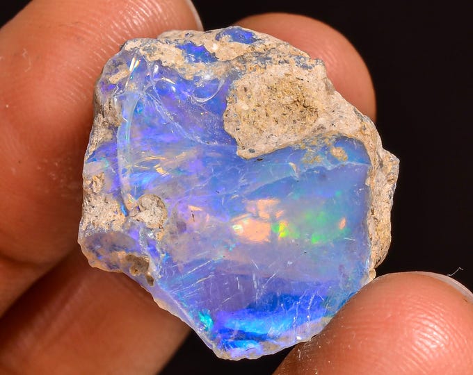 Immaculate Top Grade Quality 100% Natural Welo Fire Ethiopian Opal Rough Loose Gemstone For Making Jewelry 22X20X16 MM 27.00 Cts. KR61-38