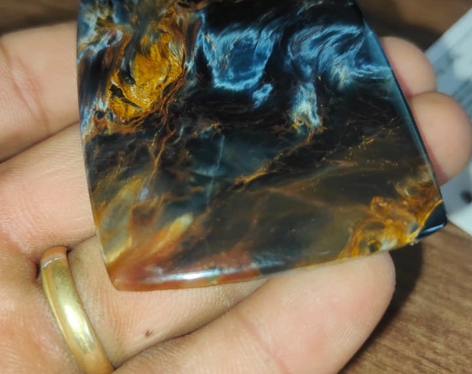 Natural Pietersite Cabochon Pietersite Gemstone Loose Gemstone , Genuine Pietersite Stone , 148.95 Carat Big Pietersite Cushion shape Gems.