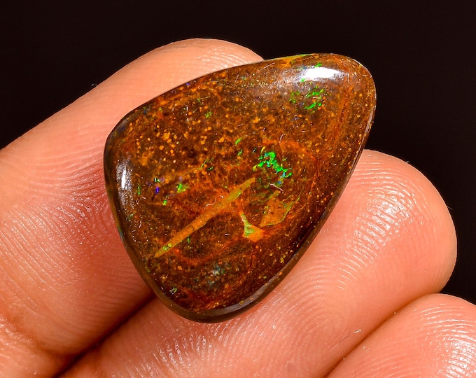 Stunning Top Grade Quality 100% Natural Boulder Opal Fancy Shape Cabochon Loose Gemstone For Making Jewelry 19X15X4 MM 10.00 Cts. KR62-9