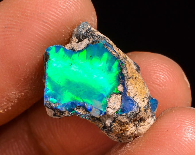 Exclusive Top Grade Quality 100% Natural Welo Fire Ethiopian Opal Rough Loose Gemstone For Making Jewelry 17X13X11 MM 08.50 Cts. KR61-8