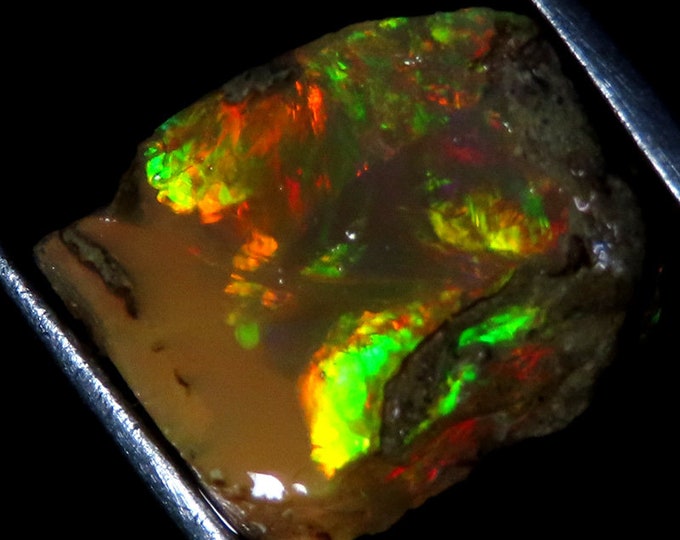 opal rough Incredible Top Grade Quality 100% Natural Welo Fire Ethiopian Opal Rough Loose Gemstone For Making Jewelry 12x15x09 MM 08.00 Cts.