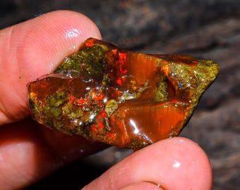 Opal Rough Gemstone, Natural Crystal Opal Rough,Welo Fire Crystal Opal, Flashy Fire Specimens Ethiopian Opal Raw, Oil Opal Rough, 22.50 Cts.