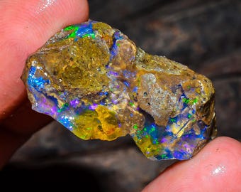 Opal Rough Gemstone, Natural Crystal Opal Rough,Welo Fire Crystal Opal, Flashy Fire Specimens Ethiopian Opal Raw, Oil Opal Rough, 24.50 Cts.