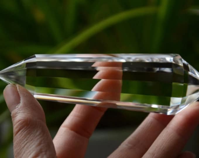 13 Sided Vogel Style Wand, Clear Quartz Crystal, Crystal Point, Reiki Healing Crystal, Energy- 4.91 Inch