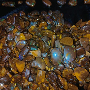 8000 Carat (1600 Gram) Australian Boulder opal free-form cabochon  -  Genuine Solid Australian fire boulder Opal, wholesale lot, 700-750pcs