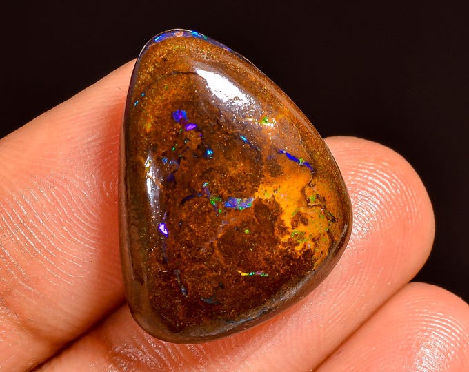 Wonderful Top Grade Quality 100% Natural Boulder Opal Fancy Shape Cabochon Loose Gemstone For Making Jewelry 21X16X6 MM 18.50 Cts. KR62-4