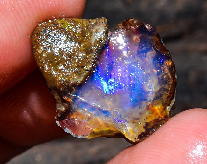 Opal Rough Gemstone, Natural Crystal Opal Rough,Welo Fire Crystal Opal, Flashy Fire Specimens Ethiopian Opal Raw, Oil Opal Rough, 06.00 Cts.