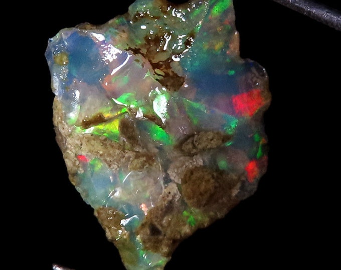 Supreme Top Grade Quality 100% Natural Welo Fire Ethiopian Opal Fancy Rough Loose Gemstone For Making Jewelry 15x22x05 MM 05.50 Cts.