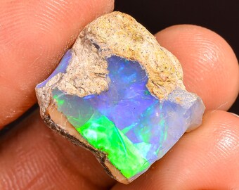 Ethiopian Opal Rough Gemstone: Natural Welo Fire Opal for Jewelry Making