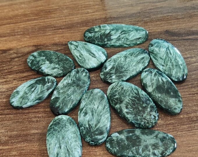 Seraphinite Cabochon, wholesale lot 518.50 Carat , 12 pcs