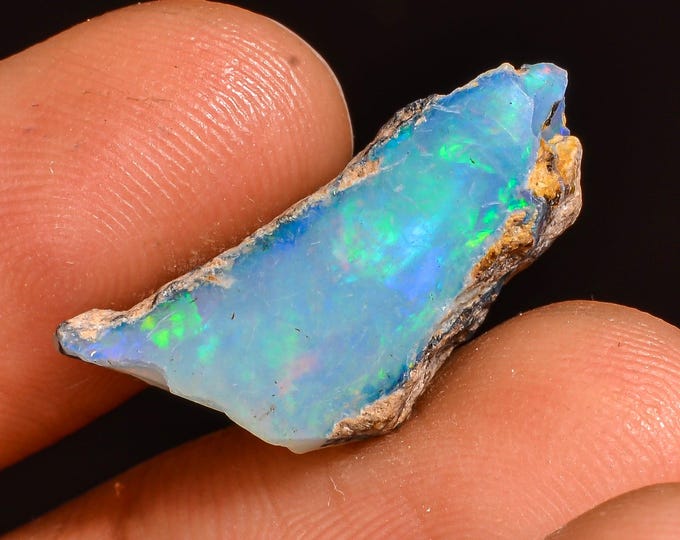 Splendid Top Grade Quality 100% Natural Welo Fire Ethiopian Opal Fancy Rough Loose Gemstone For Making Jewelry 21X9X7 MM 06.00 Cts. KR61-68