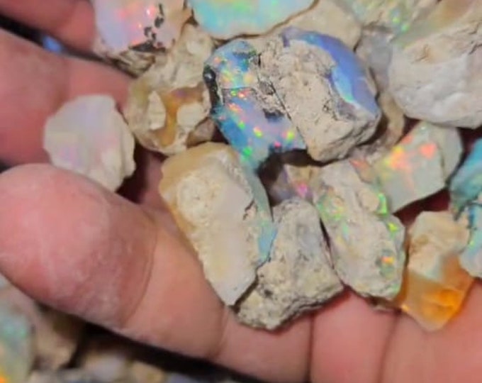 3000 Carat, Opal Rough, OPAL Raw Crystals - AA Grade, Large - Bulk Raw Opal, Rough Opal Lot, Welo Opal, 10 mm to 22 mm,  Wholesale Lot .