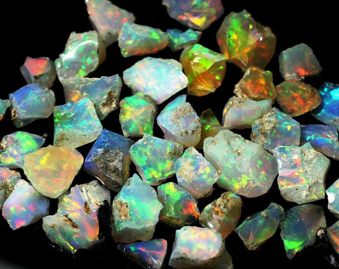 Opal crystal opal 100% Naturtal Excellent Power Ethiopian Opal Rough Loose Gemstone 200Cts.