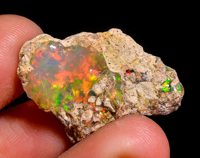 Natural Ethiopian Opal rough - 24X16X11 MM 13.50 Cts KR46-27