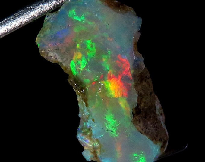 Splendid Top Grade Quality 100% Natural Welo Fire Ethiopian Opal Fancy Rough Loose Gemstone For Making Jewelry 12x22x10 MM 08.40 Cts.