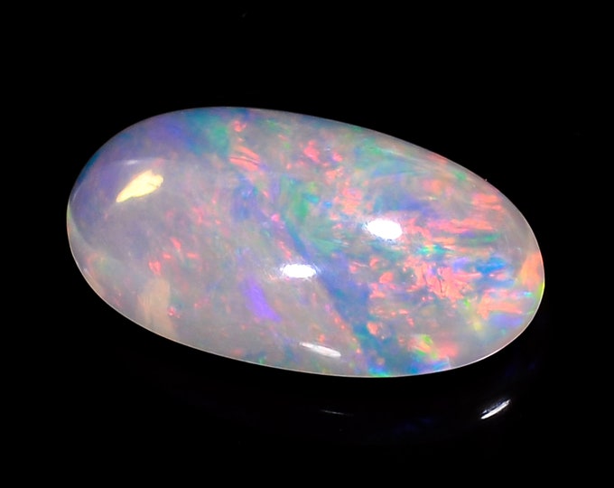 opal raw crystalOpal Cabochon: Stunning Loose Gemstone for Jewelry Making, 07.00 Crt,Natural white Rainbow fire Ethiopian opal cabochon.