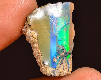 Ethiopian Opal Rough Gemstone: Natural Welo Fire Opal for Jewelry Making