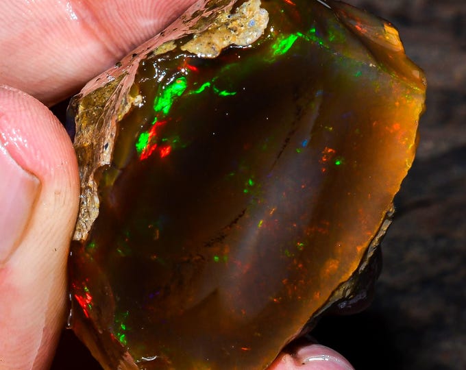 Opal Rough Gemstone, Natural Crystal Opal Rough,Welo Fire Crystal Opal, Flashy Fire Specimens Ethiopian Opal Raw, Oil Opal Rough,192.50 Cts.