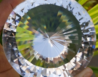 Natural Clear Himalayan Quartz Crystal: Diamond Cut, Reiki Healing (1000+ Gram)