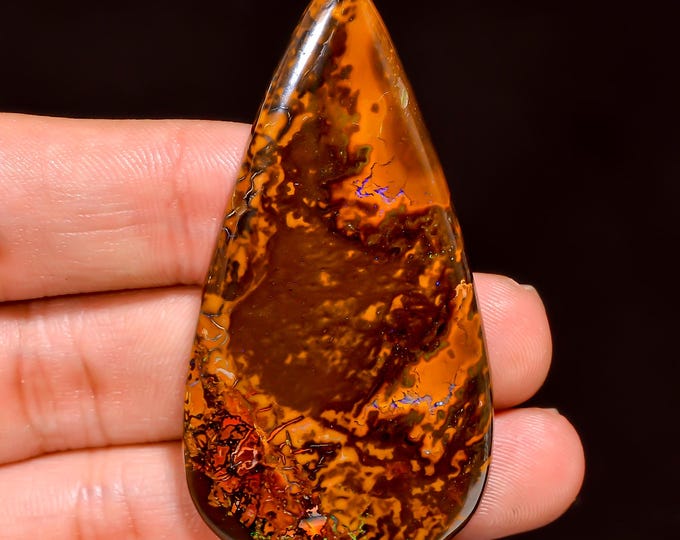 Wonderful Top Grade Quality 100% Natural Boulder Opal Pear Shape Cabochon Loose Gemstone For Making Jewelry 59X29X5 MM 69.00 Cts. KR44-61