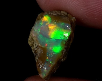 Beautiful Top Grade Quality 100% Natural Welo Fire Ethiopian Opal Fancy Rough Loose Gemstone For Making Jewelry 09x15x05 MM 03.90 Cts.