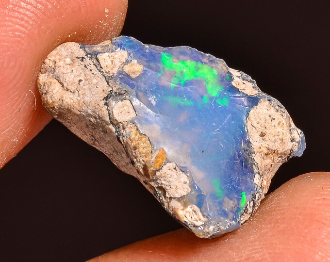 Supreme Top Grade Quality 100% Natural Welo Fire Ethiopian Opal Fancy Rough Loose Gemstone For Making Jewelry 18X12X7 MM 07.00 Cts. KR61-96