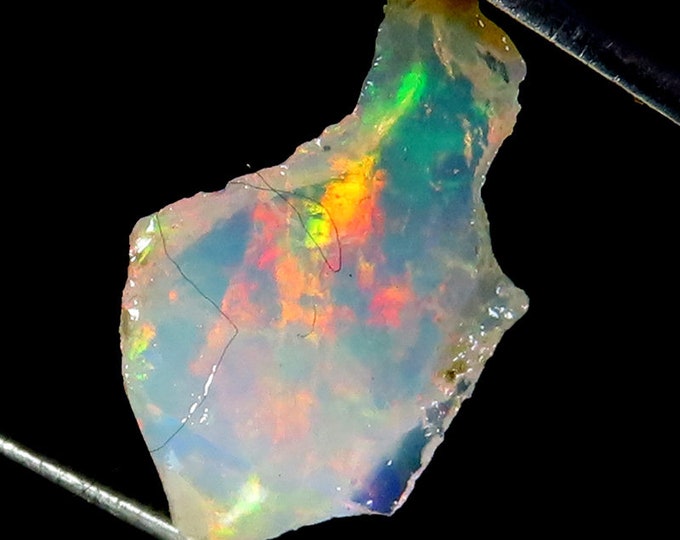 opal roughBeautiful Top Grade Quality 100% Natural Welo Fire Ethiopian Opal Rough Loose Gemstone For Making Jewelry 11X19X04 MM 03.80 Cts.