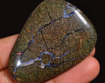 Boulder Opal Cabochon: Natural Gemstone for Jewelry Making (49x31x7mm, 110 Cts.
