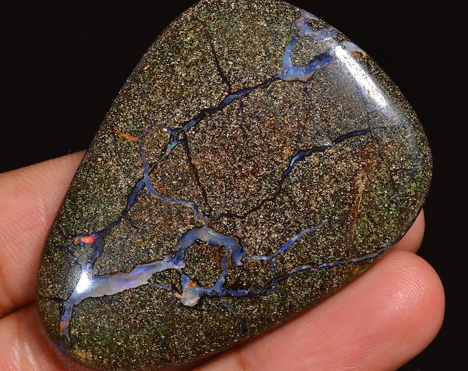 Mind Blowing Top Grade Quality 100% Natural Boulder Opal Fancy Shape Cabochon Loose Gemstone For Making Jewelry 49X31X7 MM 110.00 Cts KR64-5