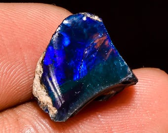 Mind Blowing A One Quality 100% Natural Welo Fire Blue Ethiopian Opal Rough Loose Gemstone For Making Jewelry 14X12X9 MM 6.5 Cts. KR04-16