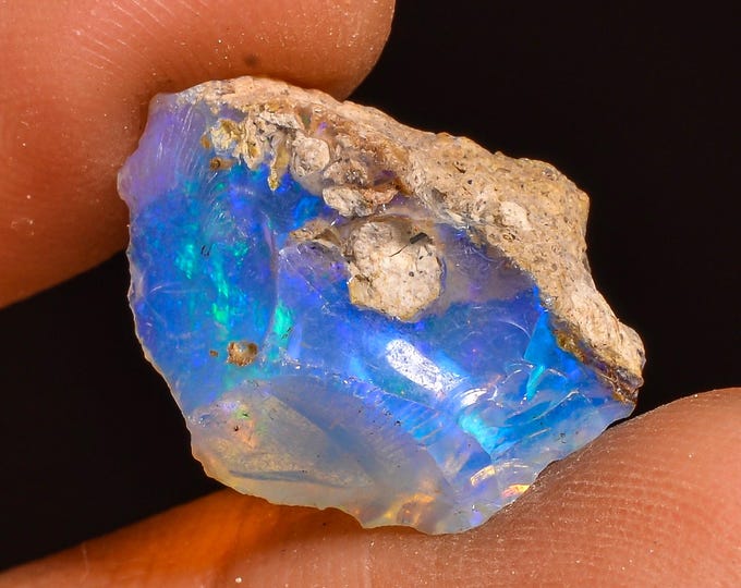Amazing Top Grade Quality 100% Natural Welo Fire Ethiopian Opal Fancy Rough Loose Gemstone For Making Jewelry 18X14X5 MM 06.50 Cts. KR61-126