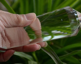 Himalayan Quartz Vogel Wand: 48 Sided Crystal Point, Reiki Healing
