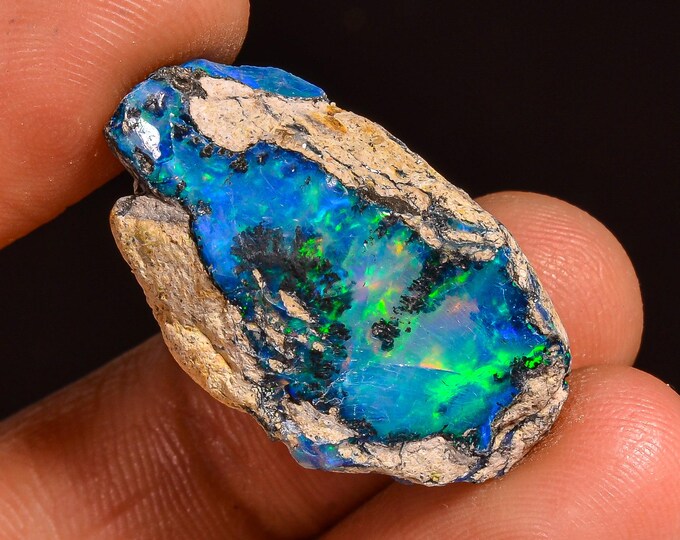 Excellent Top Grade Quality 100% Natural Welo Fire Ethiopian Opal Rough Loose Gemstone For Making Jewelry 27X15X10 MM 16.50 Cts. KR61-32