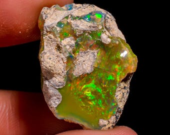 Ethiopian Welo Opal Rough Lot: Raw Fire Opal Gemstone, 18 Cts