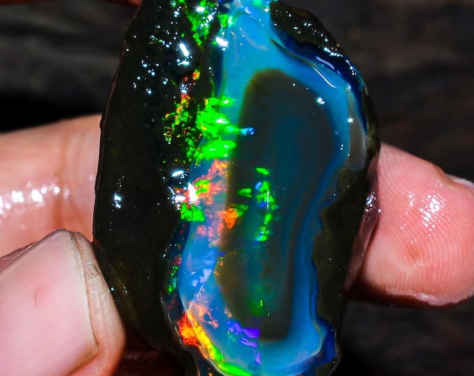 Opal Rough Gemstone, Natural Crystal Opal Rough,Welo Fire Crystal Opal, Flashy Fire Specimens Ethiopian Opal Raw, Oil Opal Rough,105.50 Cts.