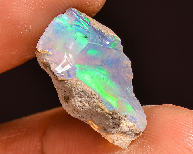 Amazing Top Grade Quality 100% Natural Welo Fire Ethiopian Opal Fancy Rough Loose Gemstone For Making Jewelry 17X11X7 MM 05.50 Cts. KR61-101