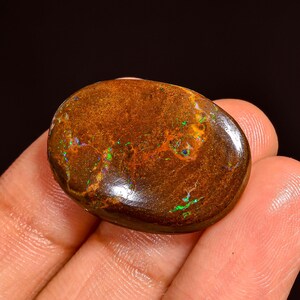 Tempting Top Grade Quality 100% Natural Boulder Opal Oval Shape Cabochon Loose Gemstone For Making Jewelry 25X18X5 MM 18.50 Cts. KR62-1