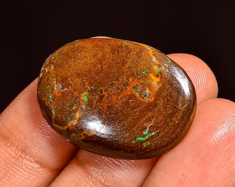 Boulder Opal Cabochon: Natural Gemstone for Jewelry Making (25X18X5 MM, 18.50 Cts.)